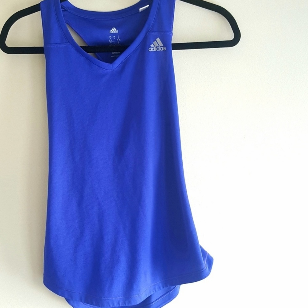 Adidas Running Tank Top Violet Blue Twist Back